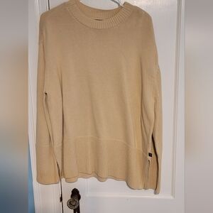 NWOT GAP Tan Beige Cotton Long Sweater, Sz L